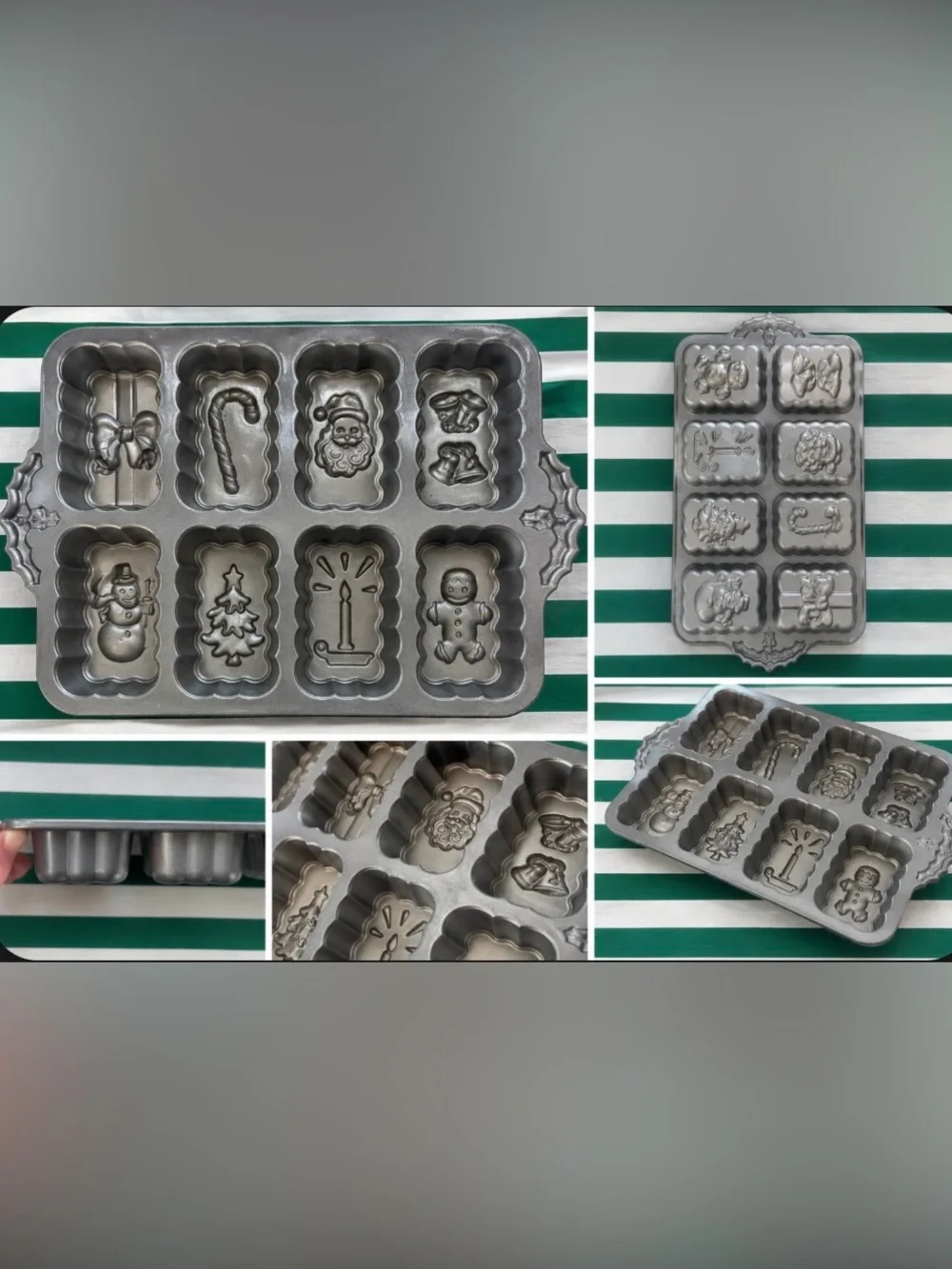 🎄 STUNNING Vintage Nordic Ware Holiday Mini Loaf Pan! 🎄